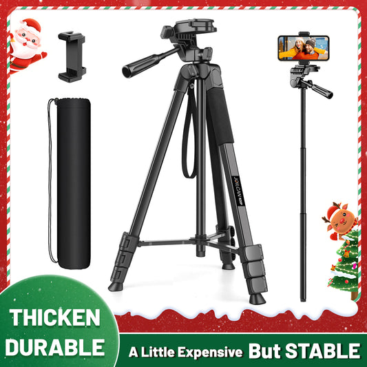 Victiv 83'' Aluminum Tripod Mobile Holder, 2-in-1 Lightweight Tripod Stand for Phone and Camera with Detachable Center Column as Selfie Stick, Ideal for Cooking, Overhead Shots and Live Streaming