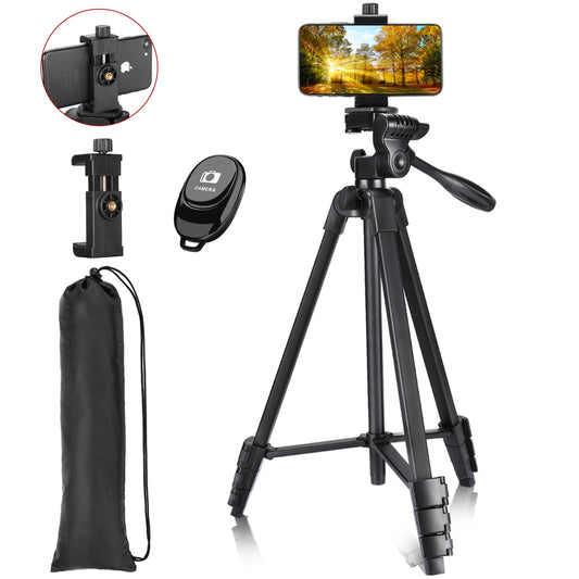54 inch Lightweight Aluminum Portable Camera Phone Tripod