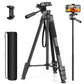 Victiv 83'' Aluminum Tripod Mobile Holder, 2-in-1 Lightweight Tripod Stand for Phone and Camera with Detachable Center Column as Selfie Stick, Ideal for Cooking, Overhead Shots and Live Streaming