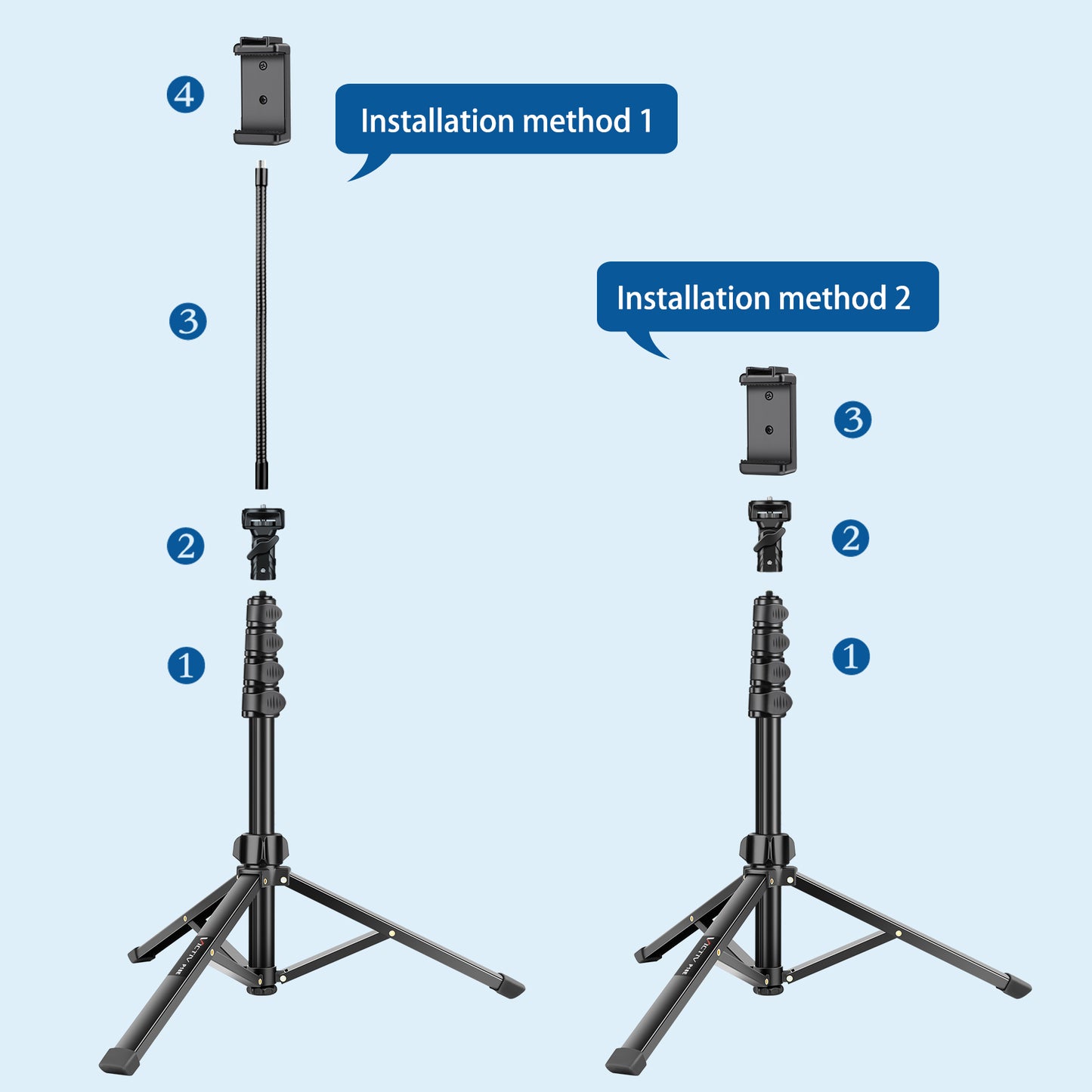 Phone Tripod Stand, 85" Tall Cellphone Tripod for iPhone with Gooseneck Remote, Flexible Portable Phone Stand for Recording, Compatible with iPhone 14 13 12 pro Android Camera（US)）