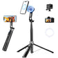 Magnetic Tripod for iPhone, 69" Phone Tripod Selfie Stick with Stake, Remote & 2 in 1 Phone Holder, Extendable Cell Phone Stand for Golf Recording Travel, Compatible with iPhone and Android Cellphone