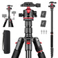 78" Porfessional Tripod for Camera, Victiv Aluminum Camera Tripod Monopod for DSLR, Spotting Scope,Telescope, Binoculars, Compact Heavy Duty Camera Stand for Photography Video Recording Travel(RED US)
