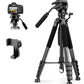Victiv 75'' Aluminium Camera Tripod, Heavy Duty Mobile Stand Video Shoot with Phone Holder, Professional Tripod Compatible with Camera, Spotting Scopes, Projector, Camcorder, Cell Phone, Max Load 16LB(IN)