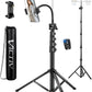 Victiv 77.5" Tall Tripod for Smartphone, Overhead Phone Tripod Stand with Flexible Gooseneck Compatible with iPhone 17/16/15/14/13/12, Portable Aluminum Selfie Stick Camera Tripod for Travel Vlogging(EU)