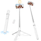 68" Phone Tripod & Selfie Stick with Remote and Fill Light, Auto Open Phone Tripod Stand, Extendable Cell Phone Stand for Video Recording, Travel, Vlogging, Compatible with iPhone/Android(US