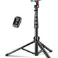 Phone Tripod, 72" Camera Stand Tripod with Remote and Phone Holder, Stable & Adjustable Tall, Suit for iPhone/Digital Camera(US)