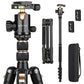77" Aluminum Camera Tripods & Monopods, Victiv Compact Travel Tripod for Camera DSLR, Spotting Scope,Telescope, Binoculars, Porfessional Heavy Duty Camera Tripod Stand for Photography Video Recording(GOLDEN US)