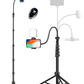 Phone Tripod Stand, 84" Tall Flexible Cellphone Tripod for iPhone with Gooseneck Remote, Portable Phone Stand for Recording, Compatible with iPhone 14 13 12 pro Android Camera