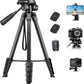 Victiv 67.7" Camera Tripod, Camera Stand Lightweight Tripod for Smartphone with Detachable Head, Portable Travel DSLR Tripod for Canon/Nikon/Sony/Fuji（EU）