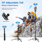 70" Phone Tripod with Remote & Holder, Portable Cell Phone Stand, Selfie Stick for Video Recording, Compatible with iPhone 14/13 Pro Max/Android/Camera（US)）