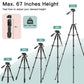 Victiv 67.7" Camera Tripod, Camera Stand Lightweight Tripod for Smartphone with Detachable Head, Portable Travel DSLR Tripod for Canon/Nikon/Sony/Fuji（EU）