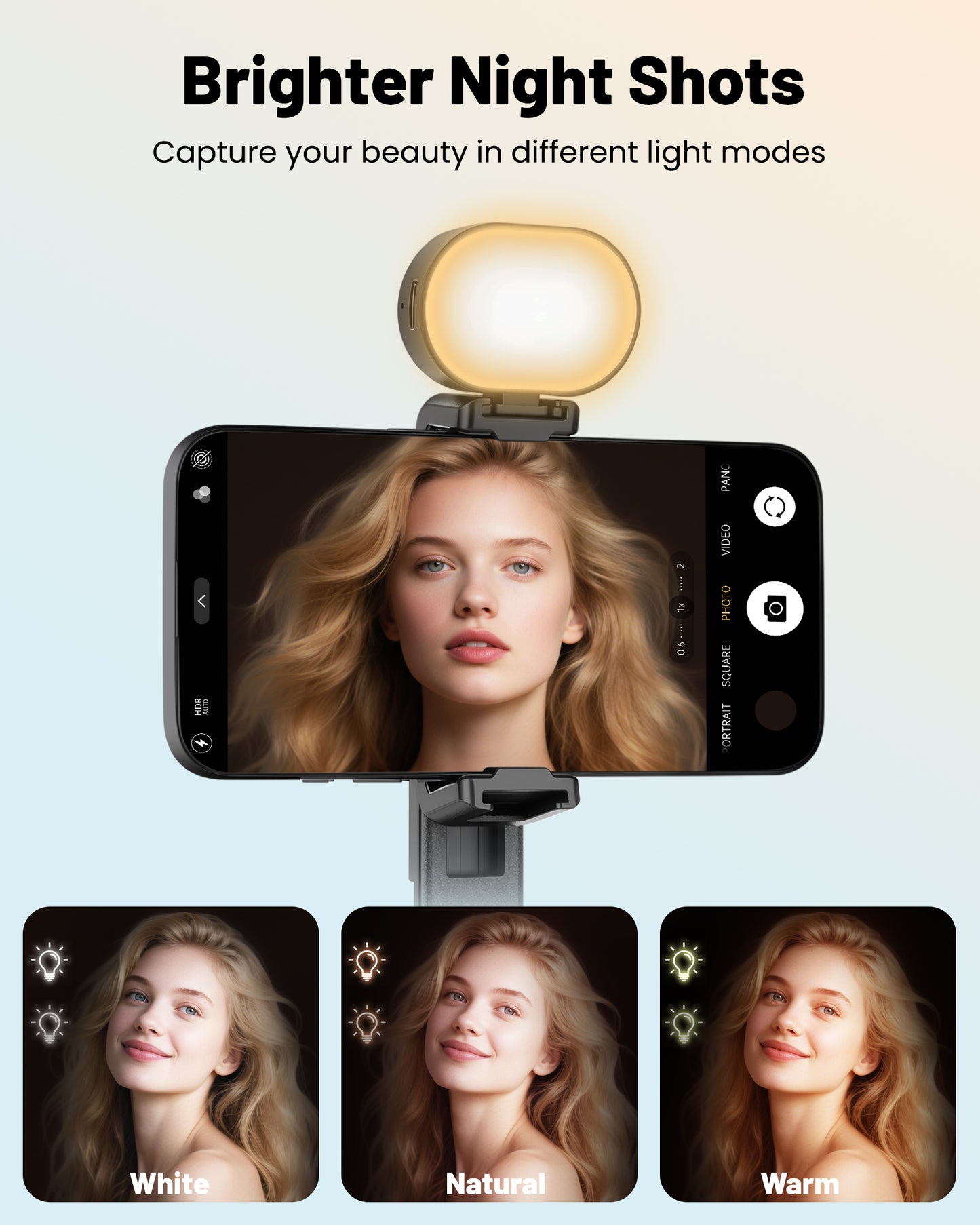 Victiv Mini Selfie Stick with Fill Light, iPhone Tripod Stand for Filming with Detachable Remote, Mobile Phone Tripod for Selfies Vlogging & Video Recording, Portable Content Creator Equipment(EU)
