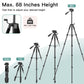 Camera Tripod Stand, 68" Phone Tripod for Tablet with Remote and Holder, Lightweight and Compact Travel Tripod for Canon Sony Camera, Compatible with DSLR, iPhone, iPad(US)