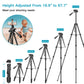 Victiv New Camera Phone Tripod, 67.7"/172cm Portable Aluminum Phone Tripod Stand with Detachable 3-Way Head for DSLR Canon Nikon Sony Action Camera with Phone Holder and Remote