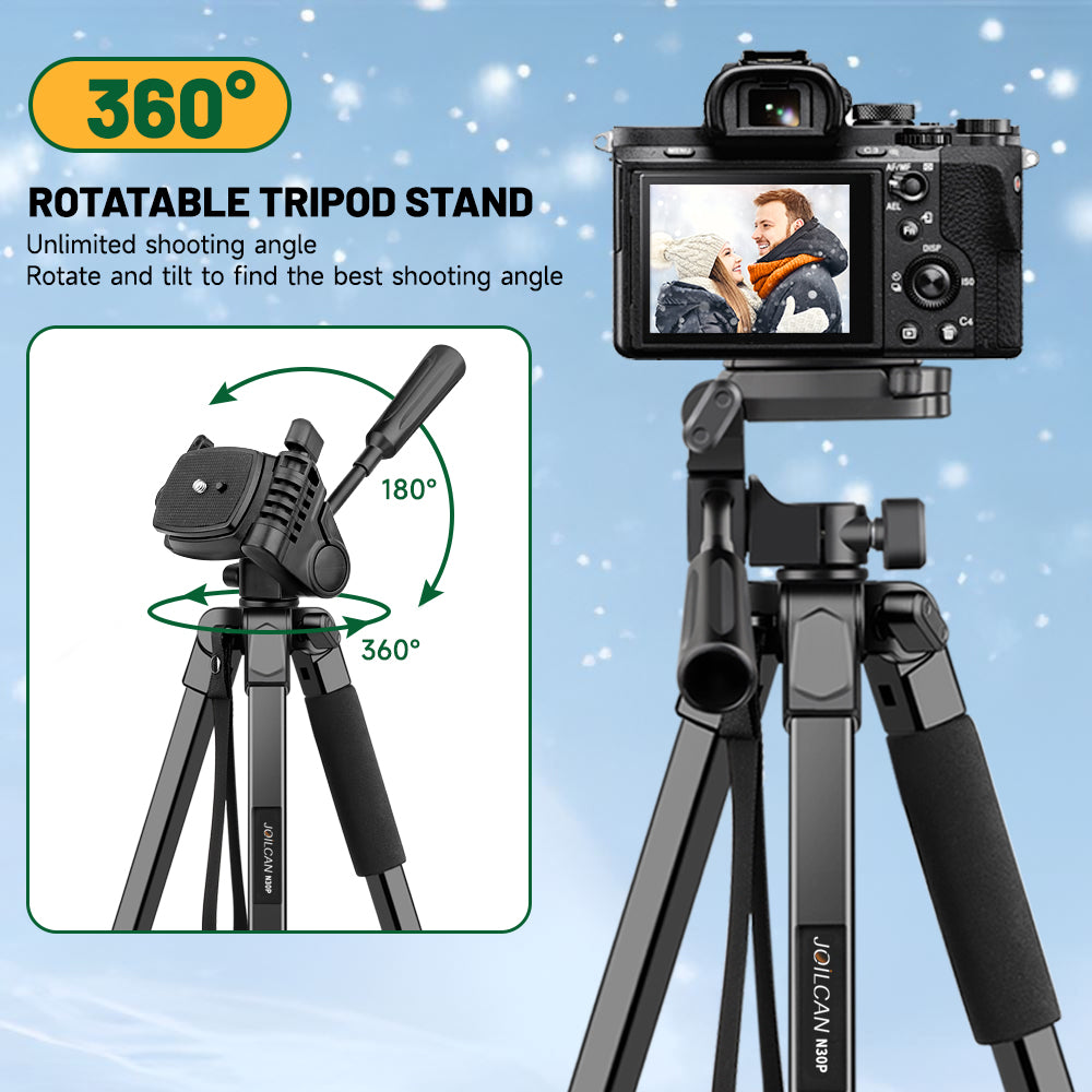 Victiv 83'' Aluminum Tripod Mobile Holder, 2-in-1 Lightweight Tripod Stand for Phone and Camera with Detachable Center Column as Selfie Stick, Ideal for Cooking, Overhead Shots and Live Streaming