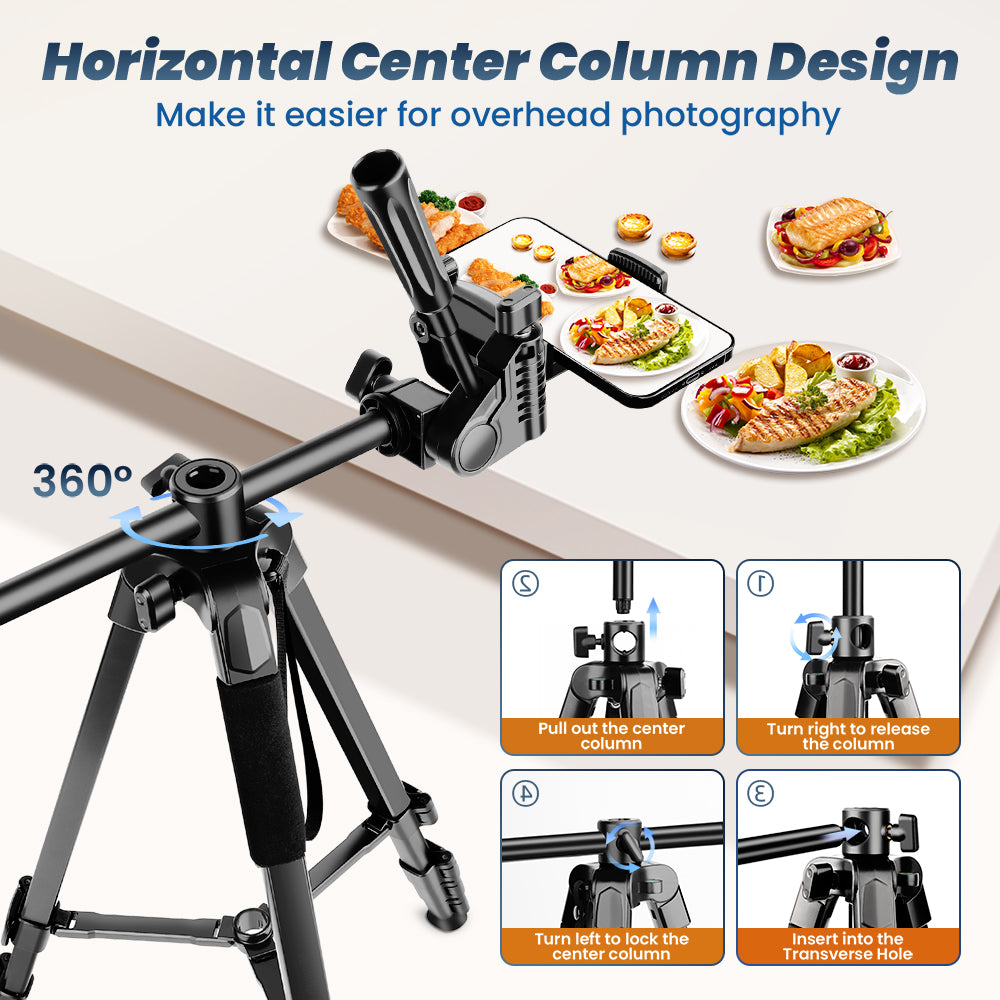 Victiv 70'' Tripod Stand for Phone, Aluminium Tripod Mobile Holder, Lightweight Mobile Stand Video Shoot with Bag, Compatible with iPhone Samsung Galaxy Xiaomi Vivo Canon(IN)