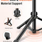Phone Tripod, 86" Tall Tripod Stand with Gooseneck and Remote, Suitable for Recording Fitness Vlog Watching Cooking, Compatible with Smartphone, Camera(US)