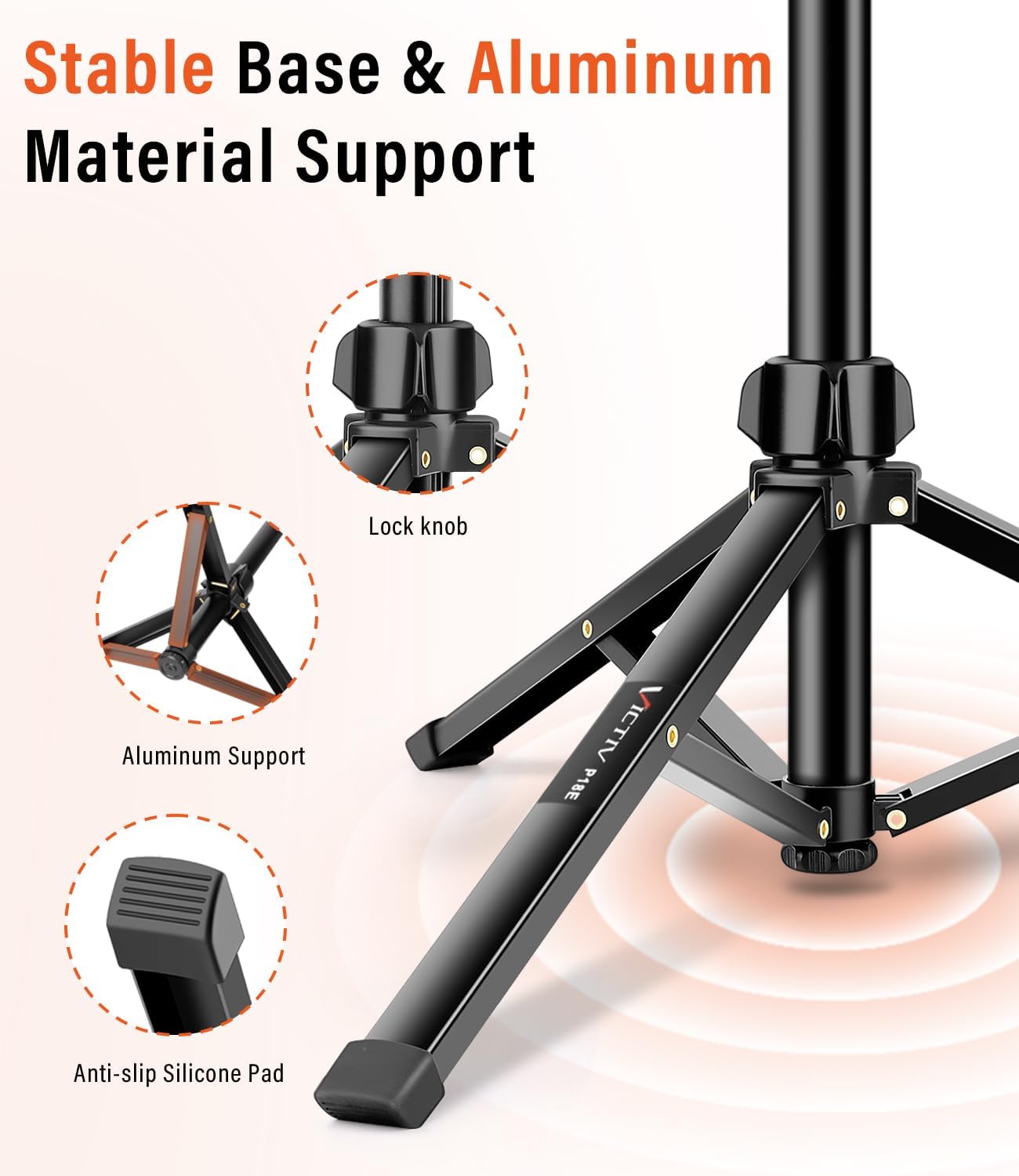 Phone Tripod, 86" Tall Tripod Stand with Gooseneck and Remote, Suitable for Recording Fitness Vlog Watching Cooking, Compatible with Smartphone, Camera(US)