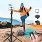 Phone Tripod, 86" Tall Tripod for iPhone with Flexible Gooseneck & Remote, Portable Aluminum Cellphone Stand for Selfies, Video Recording,Travel, Compatible with iPhone Android