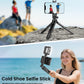 Magnetic Phone Tripod Stand with Cold Shoe, Mini Tripod for iPhone Magsafe, Compact Desk & Travel Cell Phone Stand with Adjustable Phone Holder, Lightweight and Portable for iPhone/Android