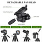 VICTIV Professional 74'' Aluminium Camera Tripod Stand, Heavy Duty Tripod Stand for Photo and Video Shooting, 1/4 Screw Compatible with DSLR, iPhone, Samsung, Spotting Scope, Max Load 9.5Lb(IN)