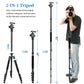VICTIV 78" Tripod for Camera, Tall DSLR Tripod & Monopods, Professional Heavy Duty Tripod for Spotting Scopes, Binocular, Aluminum Camera Tripods Stand, Compatible with Canon Nikon Sony (BLACK US))