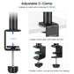 Victiv Camera Desk Mount, 14.5-41.3" Adjustable Aluminum Table Stand, C-stand Tabletop Light Stand with 1/4" Ball Heads for Smartphones/Camera/Webcam/Ring Light- Black(EU