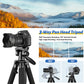 Victiv 188cm Camera Tripod for Canon Sony Nikon, Travel Tripod with Detachable 3-way Swivel Head, Camera Stand with Phone Holder & Remote Control, Upgraded Tripods with 1/4" Extension Interface-Blue(EU)