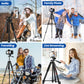 Victiv 64'' Tripod for iPhone, Phone Tripods with Remote and Mobile Phone Stand for Filming, Aluminum Lightweight Travel Tripod for Samsung Smartphone/DSLR/Camera, Portable Extendable Camera Stand(EU)