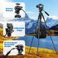 Camera Tripod, 75” Heavy Duty Tripod for Camera with Phone Holder and Travel Bag, Compatible with Video Camera, DSLR, Spotting Scopes, Camcorder, GoPro, Cell Phone, Max Load 16LB (Black)(US)