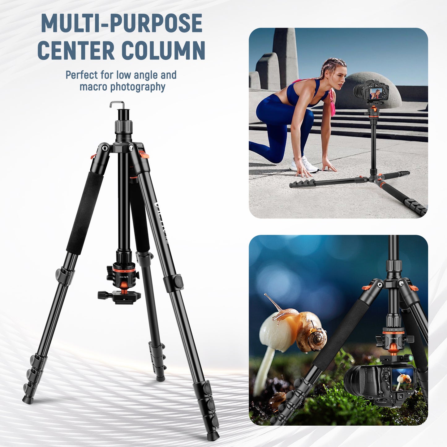 Victiv 78"/ 198cm Camera Tripod for Canon Sony Nikon, DSLR Tripod Lightweight with Monopod for Travel, Compact Tripods with Ball Head and Phone Holder, Tall Camera Stand Max Load 8kg(EU)