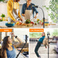Phone Tripod, 86" Tall Tripod for iPhone with Flexible Gooseneck & Remote, Portable Aluminum Cellphone Stand for Selfies, Video Recording,Travel, Compatible with iPhone Android