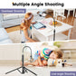 Victiv 88" Tall Tripod for iPhone, Phone Tripods with Gooseneck & Remote and Mobile Phone Stand, Flexible Overhead Tripod iPhone Stand for Filming, Aluminum Tripods for Smartphone/Camera/Ring Light(EU)