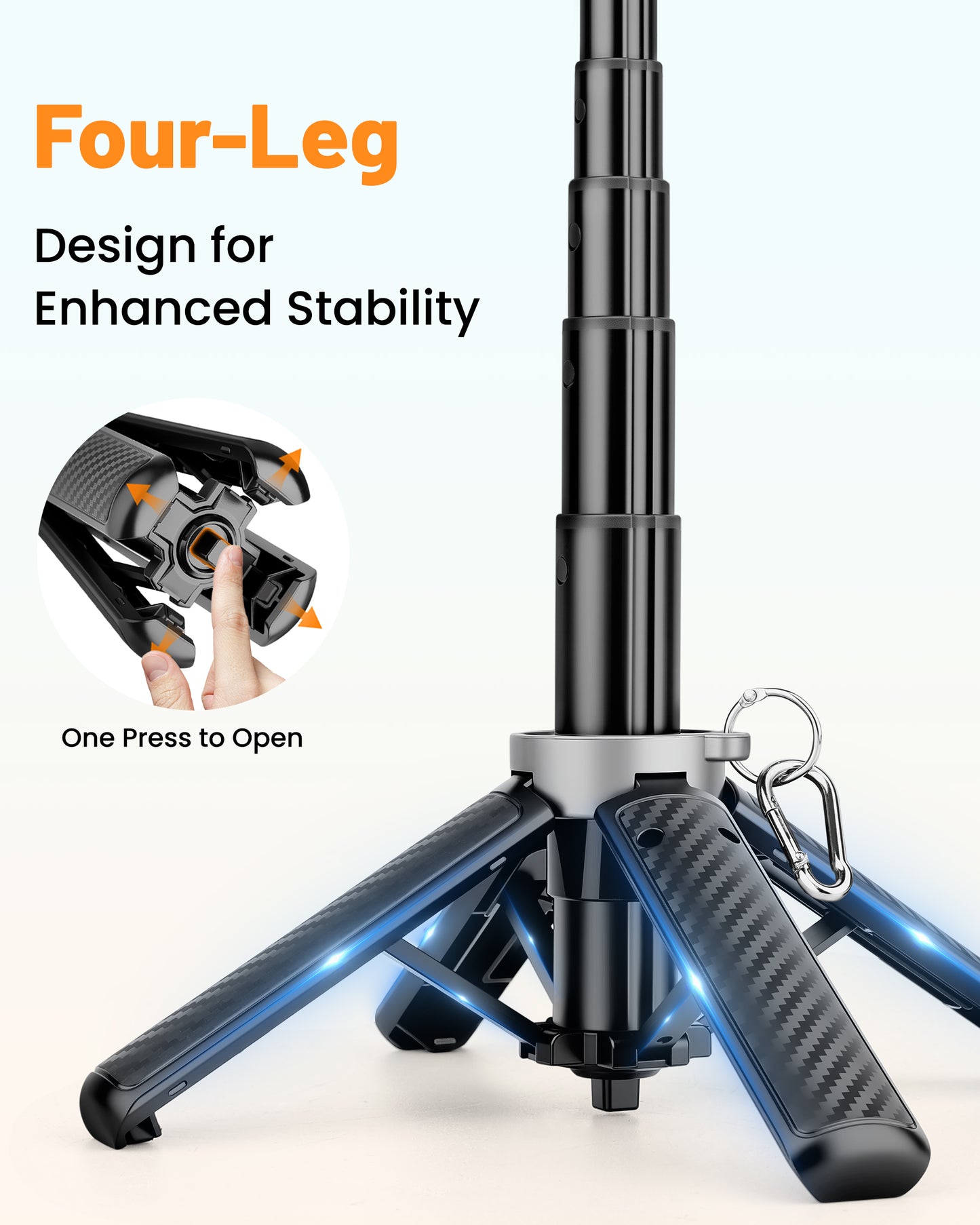 Victiv Mini Selfie Stick with Fill Light, iPhone Tripod Stand for Filming with Detachable Remote, Mobile Phone Tripod for Selfies Vlogging & Video Recording, Portable Content Creator Equipment(EU)