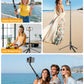 68" Auto-Open Phone Tripod & Selfie Stick with Remote and Fill Light, Extendable Cell Phone Tripod Stand, Phone Stand for Video Recording, Travel, Vlogging, Compatible with iPhone/Android, Black(US)