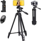 Victiv 54" Phone Tripod, Lightweight Aluminum Camera Tripod, Portable Mobile Phone Tripod Stand for Smartphone iphone Samsung/DSLR Canon Nikon with Phone Holder & Control Remote