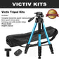 Victiv 72-inch Camera Tripod Aluminum T72 Max Height 182cm- Lightweight Tripod & Monopod Compact for Travel with 3-way Swivel Head and 2 Quick Release Plates for DSLR Video Shooting - Blue