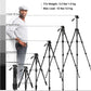 Victiv 72-inch Camera Tripod Aluminum Monopod T72 Max. Height 182 cm - Lightweight and Compact for Travel with 3-way Swivel Head and 2 Quick Release Plates for DSLR Video Shooting - Black