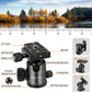 VICTIV 77" Camera Tripod, Travel Tripod for DSLR, Aluminum Professional Tripod with 360° Ball Head, Monopod for Cameras with Carry Bag, Tripod for Spotting Scopes and Binoculars, 34lbs Load-AT25 Black