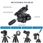 VICTIV 74” Camera Tripod for Canon Nikon Sony, Lightweight Travel Tripod with Carry Bag, Aluminum Professional Camera Tripod Stand for DSLR/SLR (6.35kg/14lb Load)