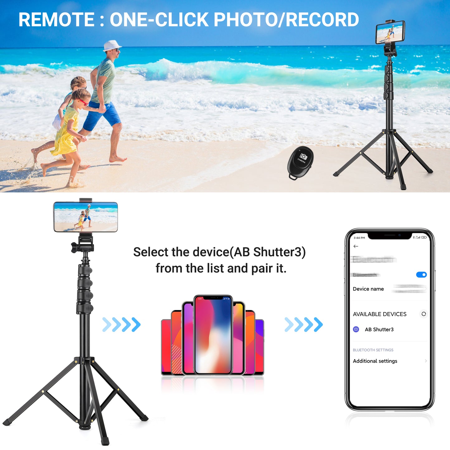 Phone Tripod, 67 inch Aluminum iPhone Tripod Stand with Remote, Extendable Cell Phone Tripod Compatible with iPhone 13 Pro Max Case/ 13 Pro / 12 Pro Max/Samsung/GoPro/Camera/Ring Light